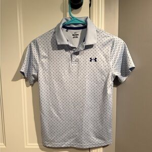 Under Armour Light Blue Polka Dot Button Down Shirt